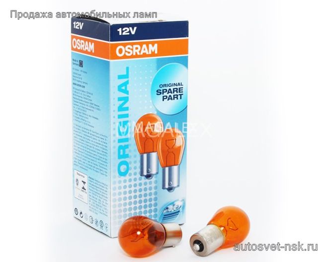 OSRAM 12v21w BAU15s Amber