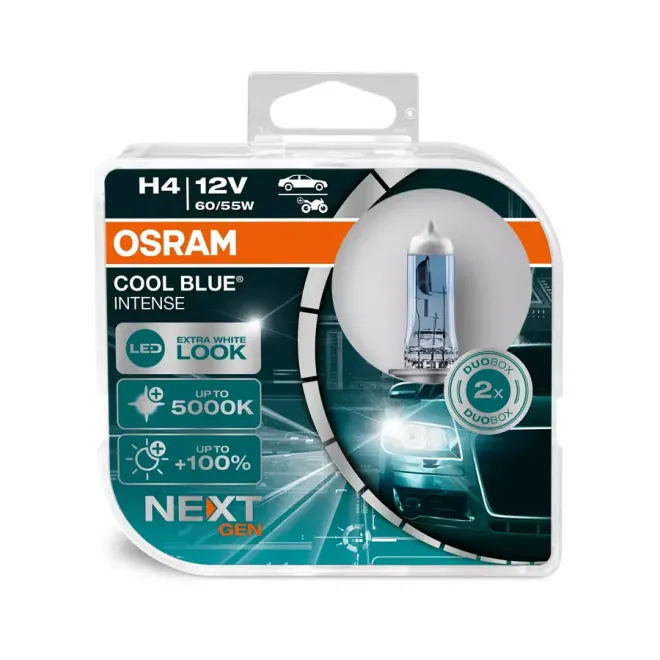 OSRAM H4 12v60/55w P43t Cool Blue Intense NEXT 5000k (2шт.) BOX