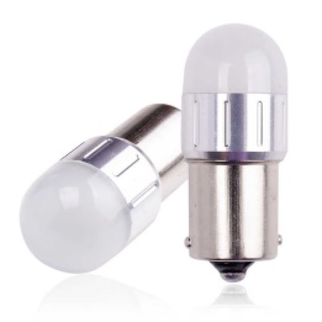 Светодиод 1156 (1 конт)  10 SMD (1SMD 2835 + 9SMD 3014) LENS MT 12-24v