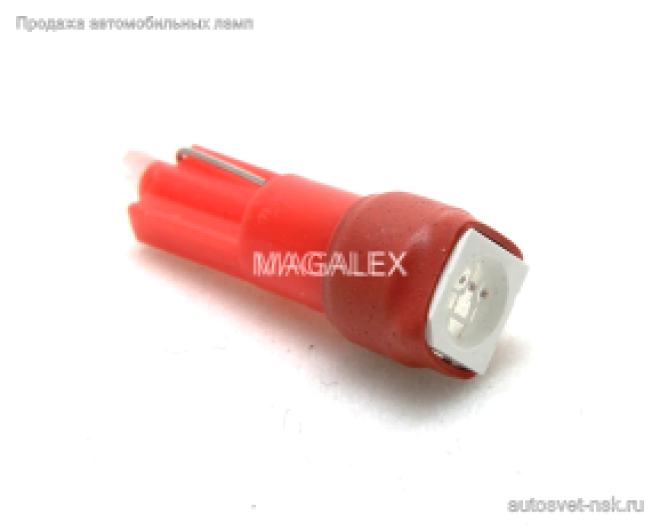 Светодиод (24v) Т5  1 SMD 5050 (крас.)