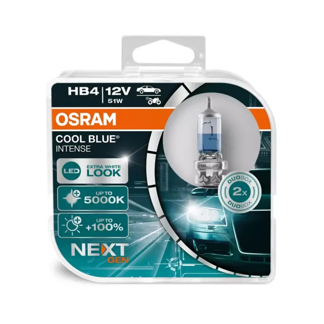 OSRAM НВ4 12v51w P22d Cool Blue Intense NEXT 5000k (2шт.) BOX