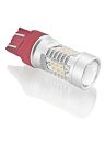 Светодиод T20 (2 конт)  21 SMD (2835) + линза 12-30v (красн.) Canbus (Bi+)