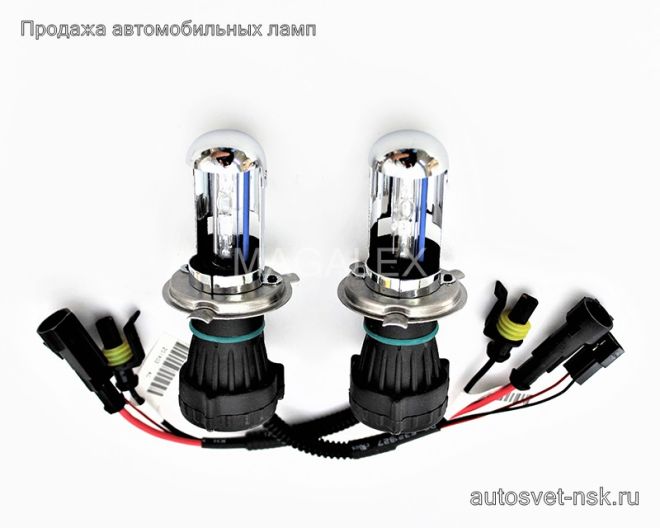 Лампа HID Bi-Xenon H4 8000k (2шт)+реле