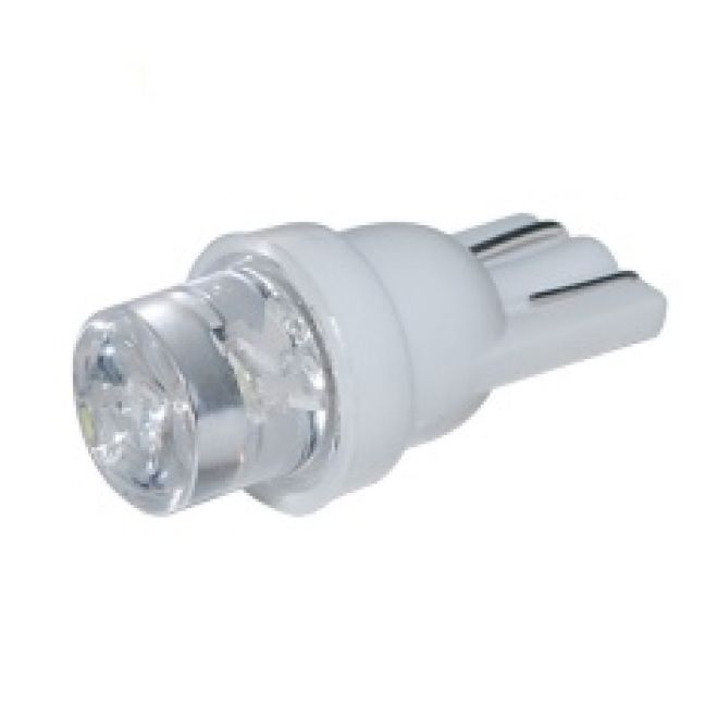 Светодиод Т10  1 Led конус (бел.)