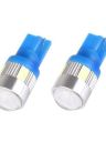 Светодиод Т10 6 SMD (5730) + линза 12-24v (син.)