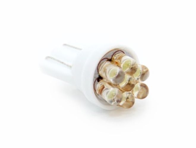 Светодиод Т10  7 Led  (бел.)