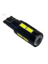 Светодиод Т10 10 SMD (5730) + линза 12-24v (бел.)